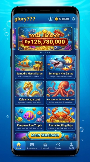 Pratinjau antarmuka glory777 — aplikasi APK resmi Android v5.2.4